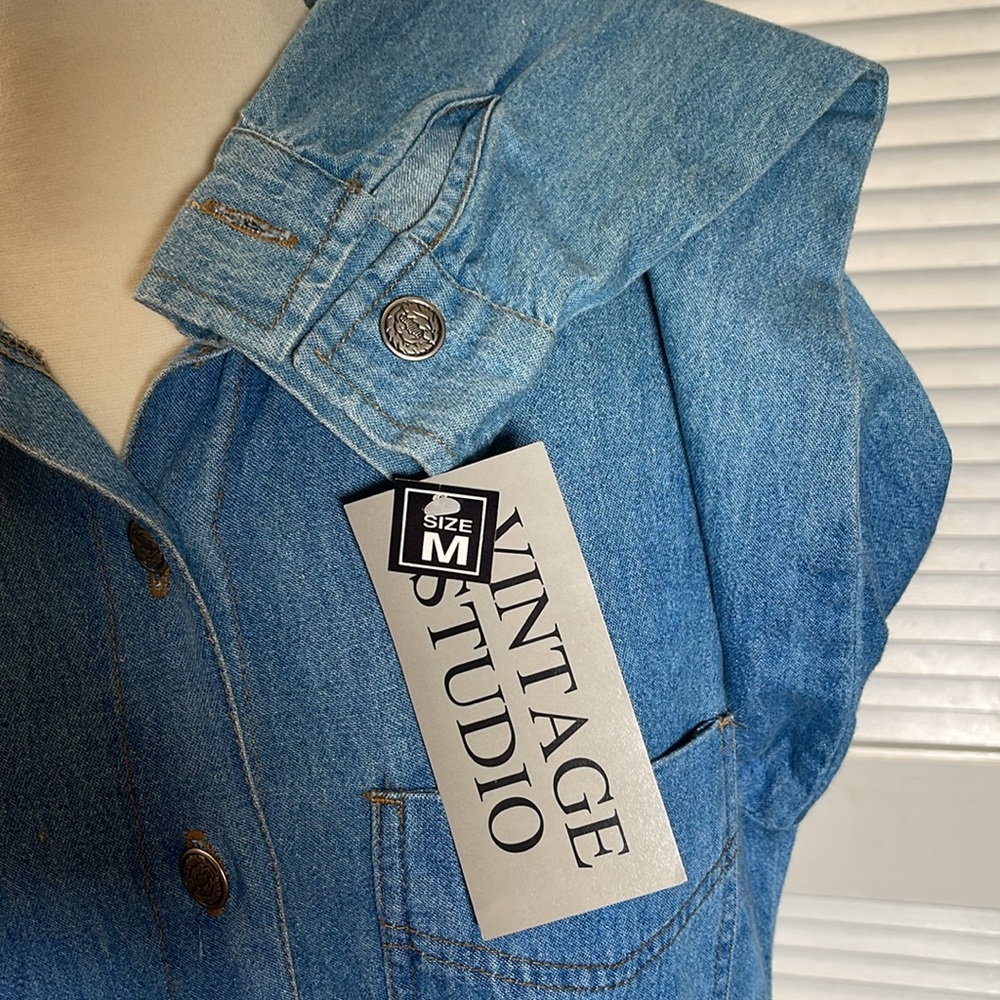 NEW. Vintage Studio, Denim Dress, M. Button up. - Picture 5 of 16